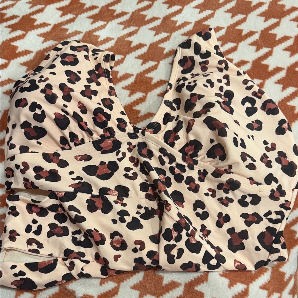 Adore Me Leopard Print V-Neck Camisole in Beige, Brown and Black